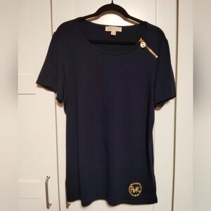 Black Michael Kors T-shirt with Gold Emblem Size 1X